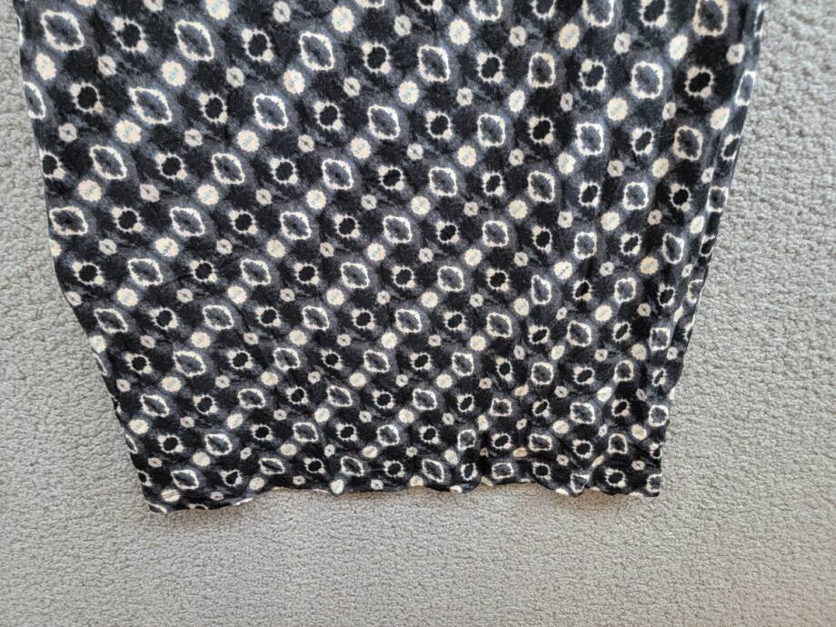 NIC+ZOE Midnight Shibori Twist Front Dress Women's L Black Multi V-Neck Pullover