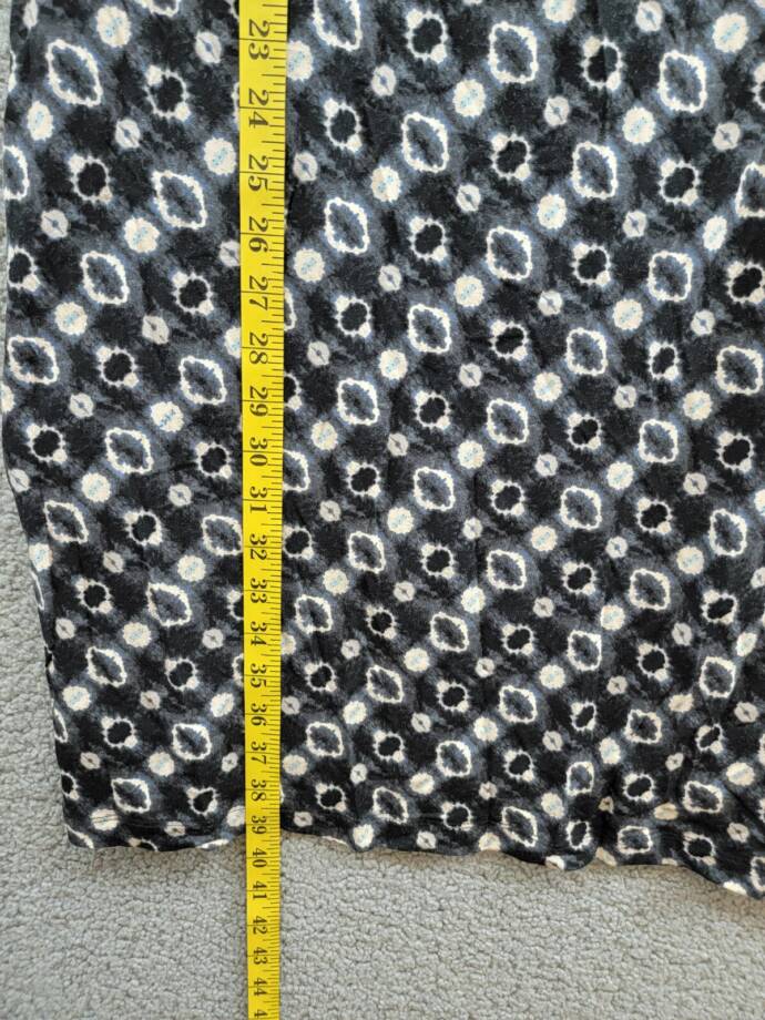 NIC+ZOE Midnight Shibori Twist Front Dress Women's L Black Multi V-Neck Pullover