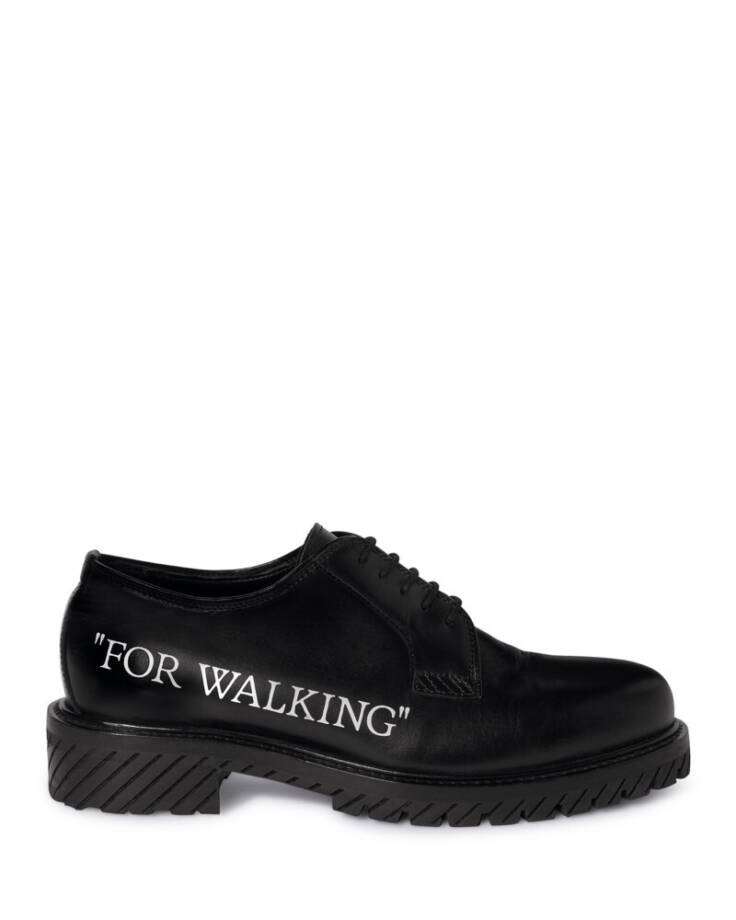 Off-White for Walking Dress Shoes Men's 43/10 US Black/White Printed Lace Up