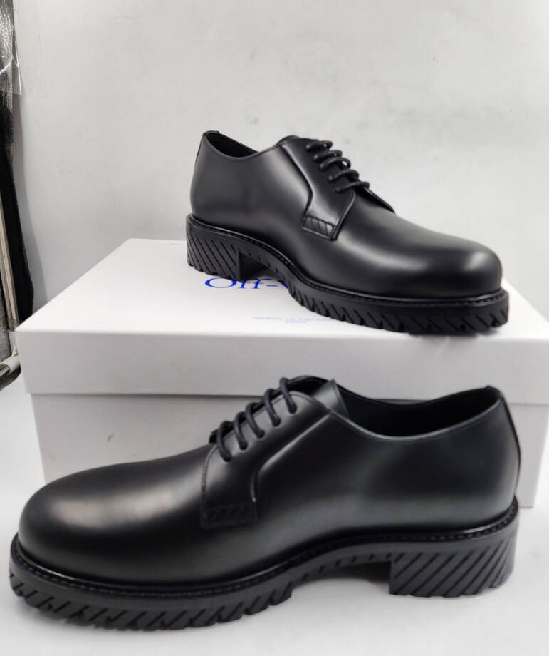 Off-White for Walking Dress Shoes Men's 43/10 US Black/White Printed Lace Up