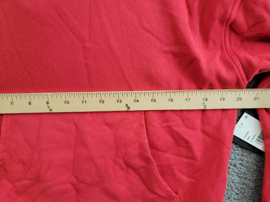 Velvet by Graham & Spencer Hooded Sweatshirt Women's XS Ruby Red Kangaroo Pocket