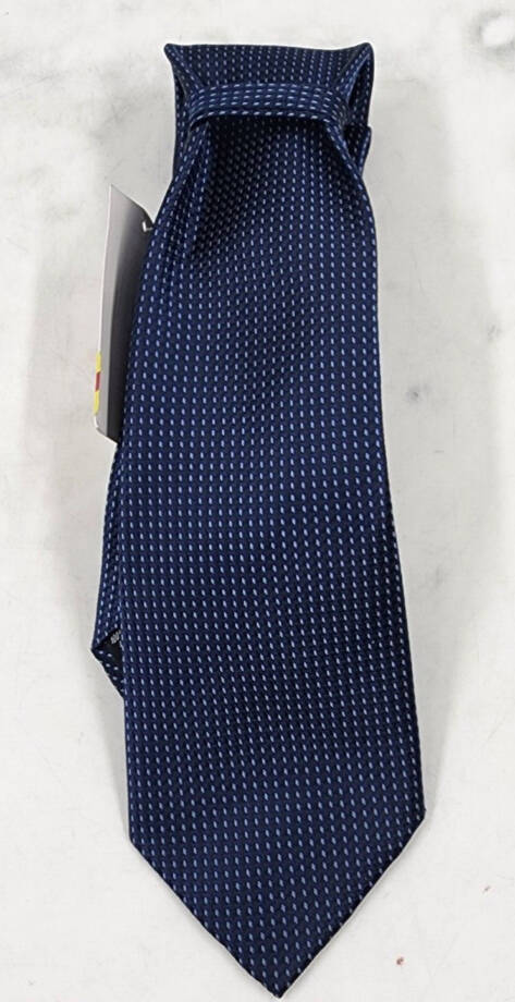 Perry Ellis Gaines Mini-Print Tie Men's One Size Navy Classic Design Pointed +