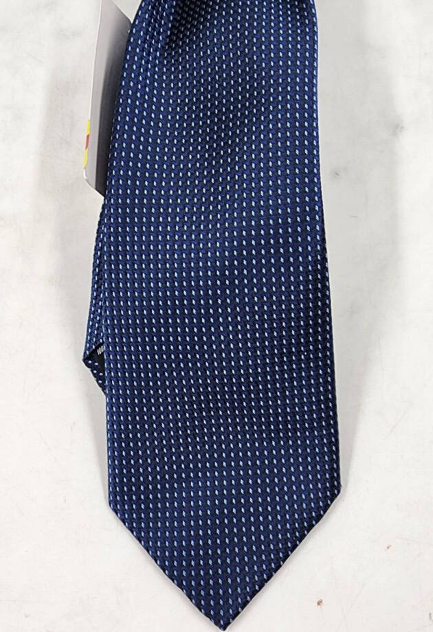 Perry Ellis Gaines Mini-Print Tie Men's One Size Navy Classic Design Pointed +