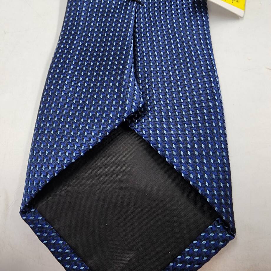 Perry Ellis Gaines Mini-Print Tie Men's One Size Navy Classic Design Pointed +