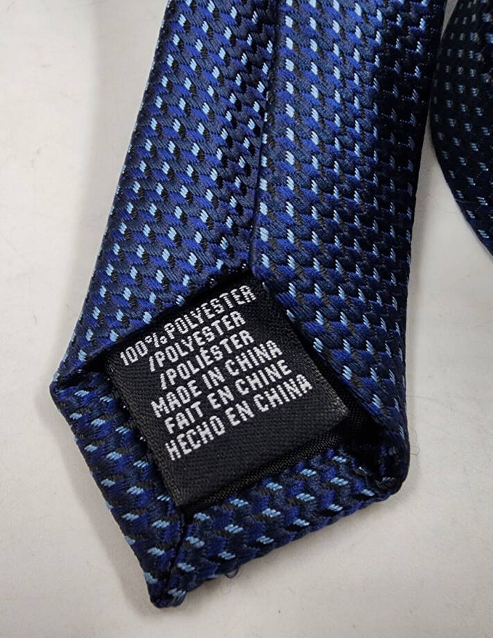 Perry Ellis Gaines Mini-Print Tie Men's One Size Navy Classic Design Pointed +