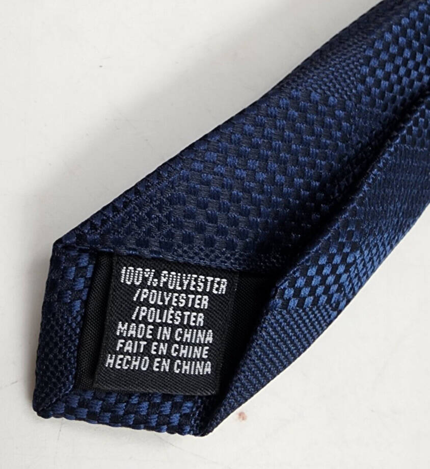 Perry Ellis Stuben Check Tie Men's One Size Navy Classic Design Pointed Style +