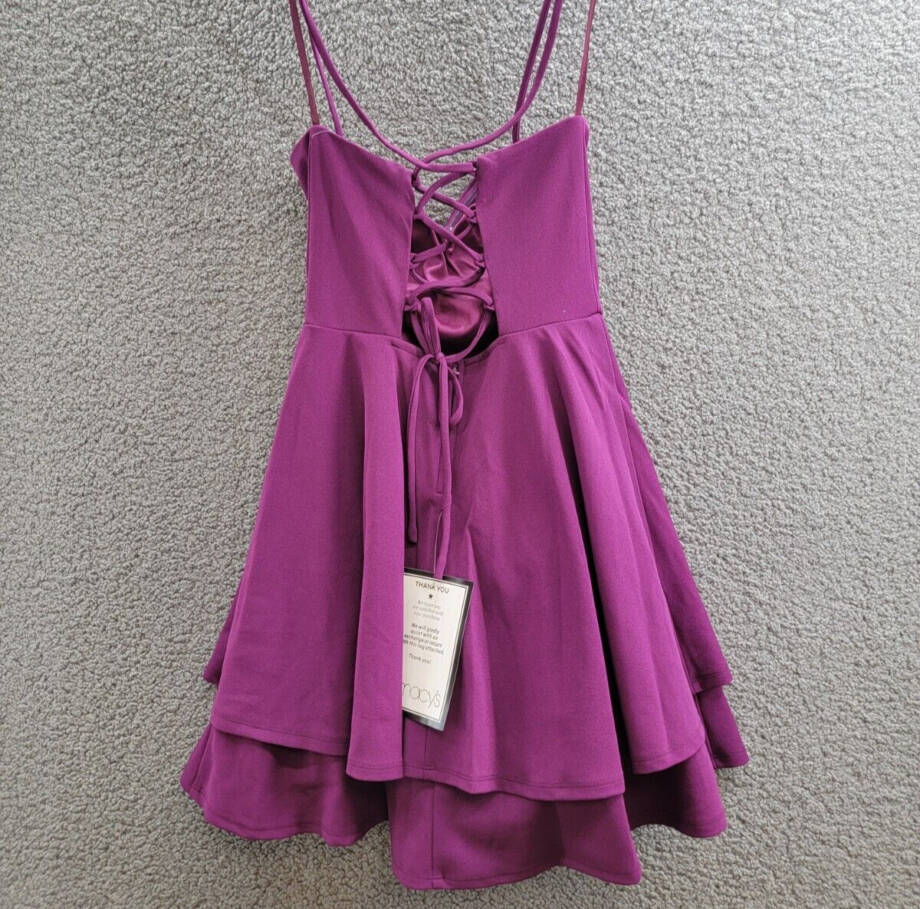 City Studio Sweetheart-Neckline Fit & Flare Dress Juniors' 3/4 Orchid Back Zip