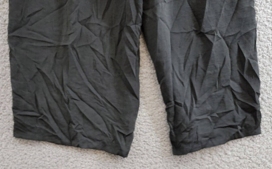 NY Collection Pull-on Culottes Pants Women's S Black Elasticized Waistband