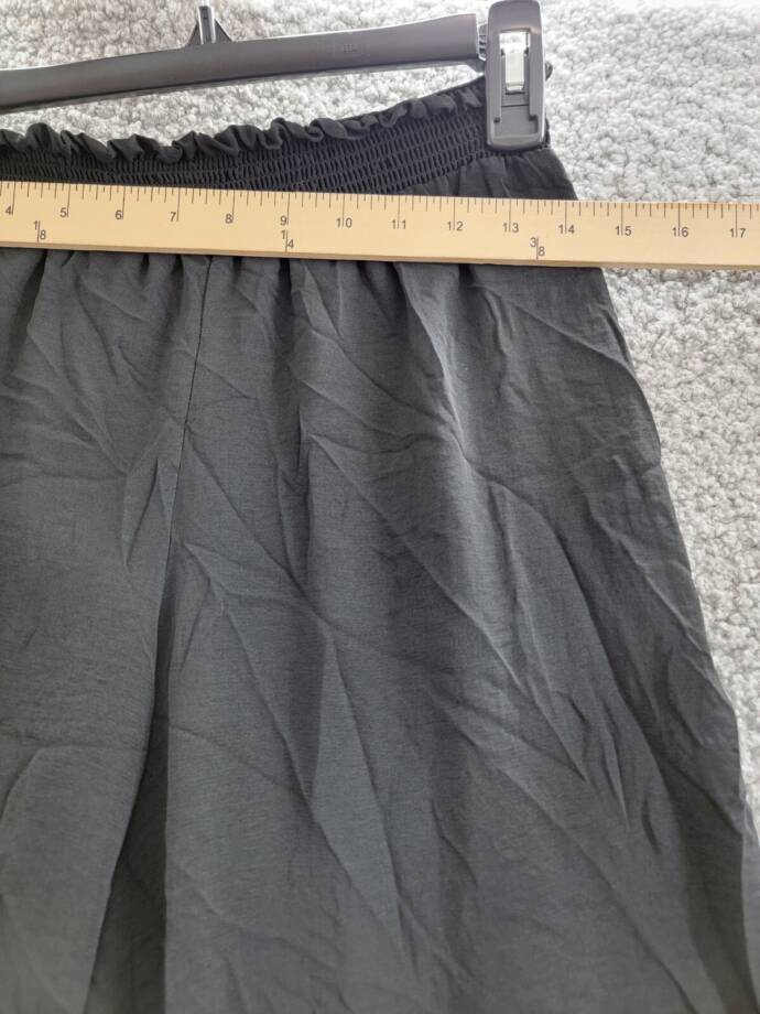 NY Collection Pull-on Culottes Pants Women's S Black Elasticized Waistband
