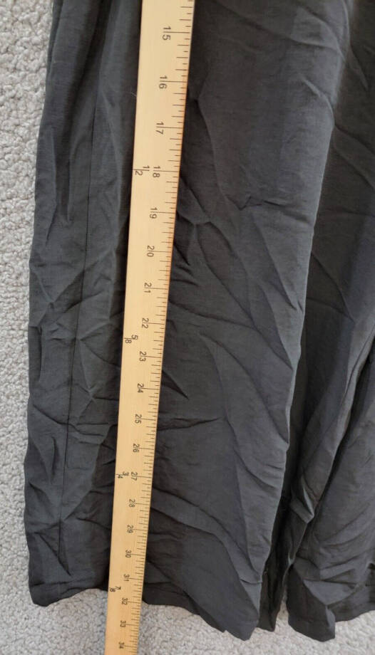 NY Collection Pull-on Culottes Pants Women's S Black Elasticized Waistband