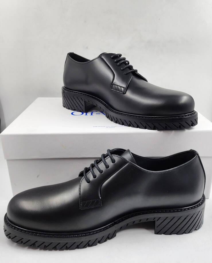 Off-White for Walking Dress Shoes Men's 43/10 US Black/White Printed Lace Up