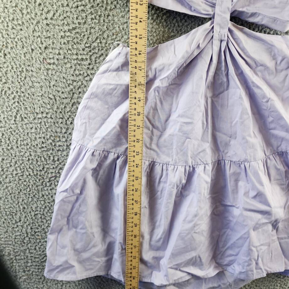 STEVE MADDEN Amanda Mini Dress Women's S Pastel Lilac Cap Sleeves V-Neckline