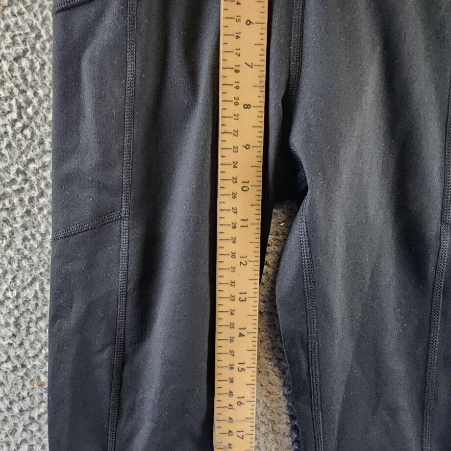 DKNY Sport Balance High-Waist Capri Leggings Women's XS Black Side Pocket PullOn