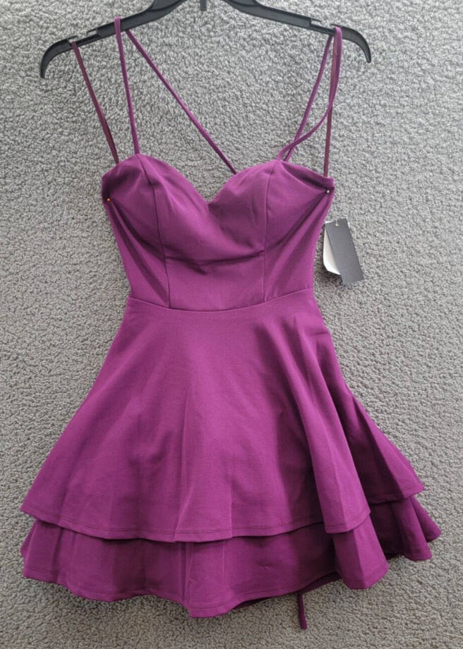 City Studios Sweetheart-Neckline Fit & Flare Dress Juniors' 0 Party Pink Ruffled