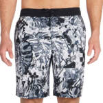 Speedo Printed Bondi Basin 9" Boardshorts Men's S Monument Elastic Waist