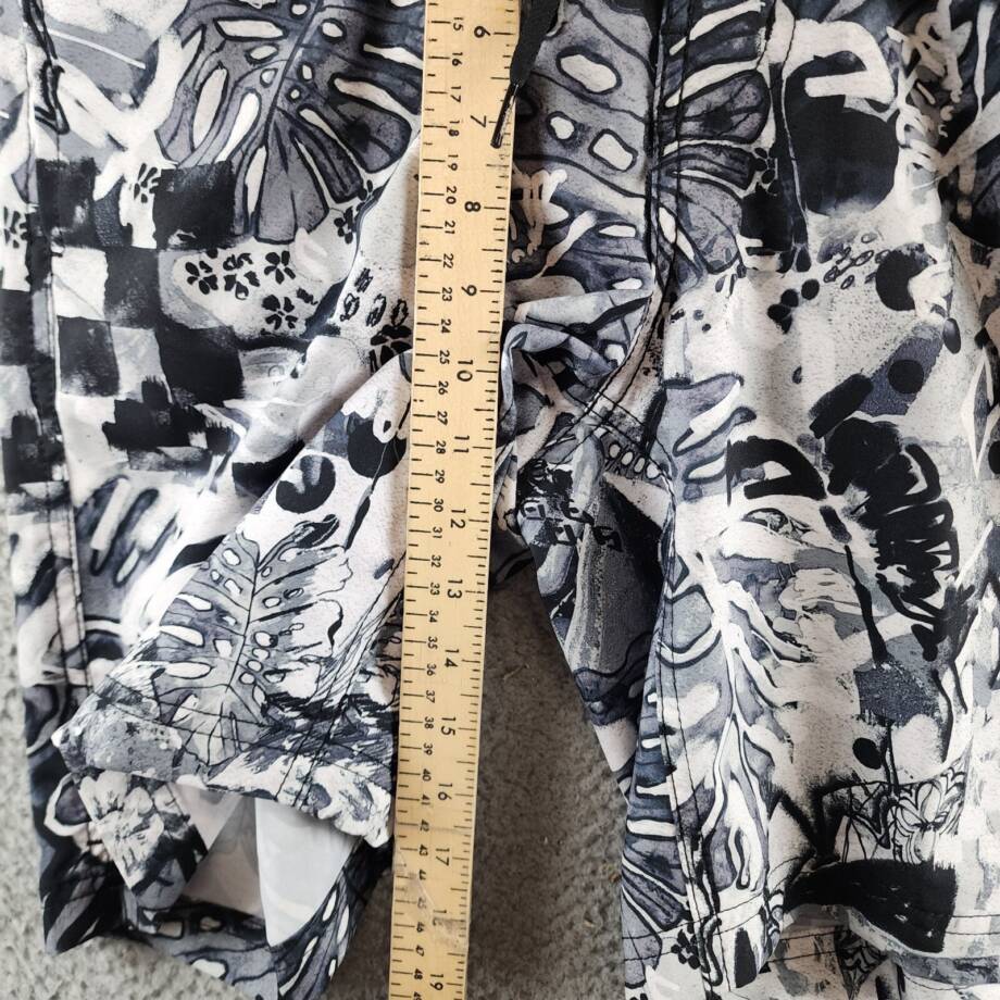 Speedo Printed Bondi Basin 9" Boardshorts Men's S Monument Elastic Waist