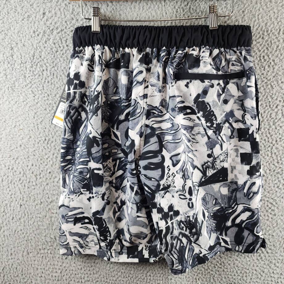 Speedo Printed Bondi Basin 9" Boardshorts Men's S Monument Elastic Waist