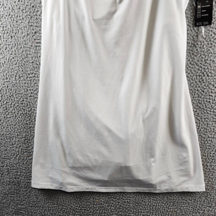 ID Ideology Performance Square-Neck Dress Women's L Bright White Sleeveless