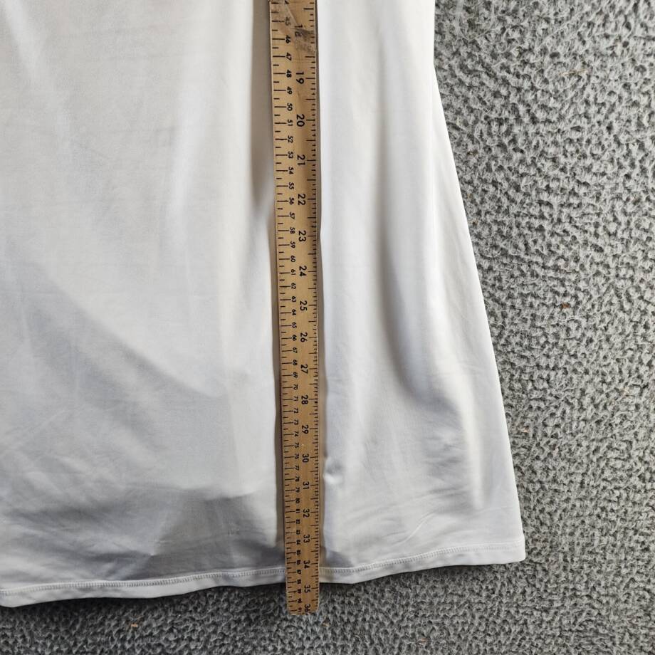 ID Ideology Performance Square-Neck Dress Women's L Bright White Sleeveless