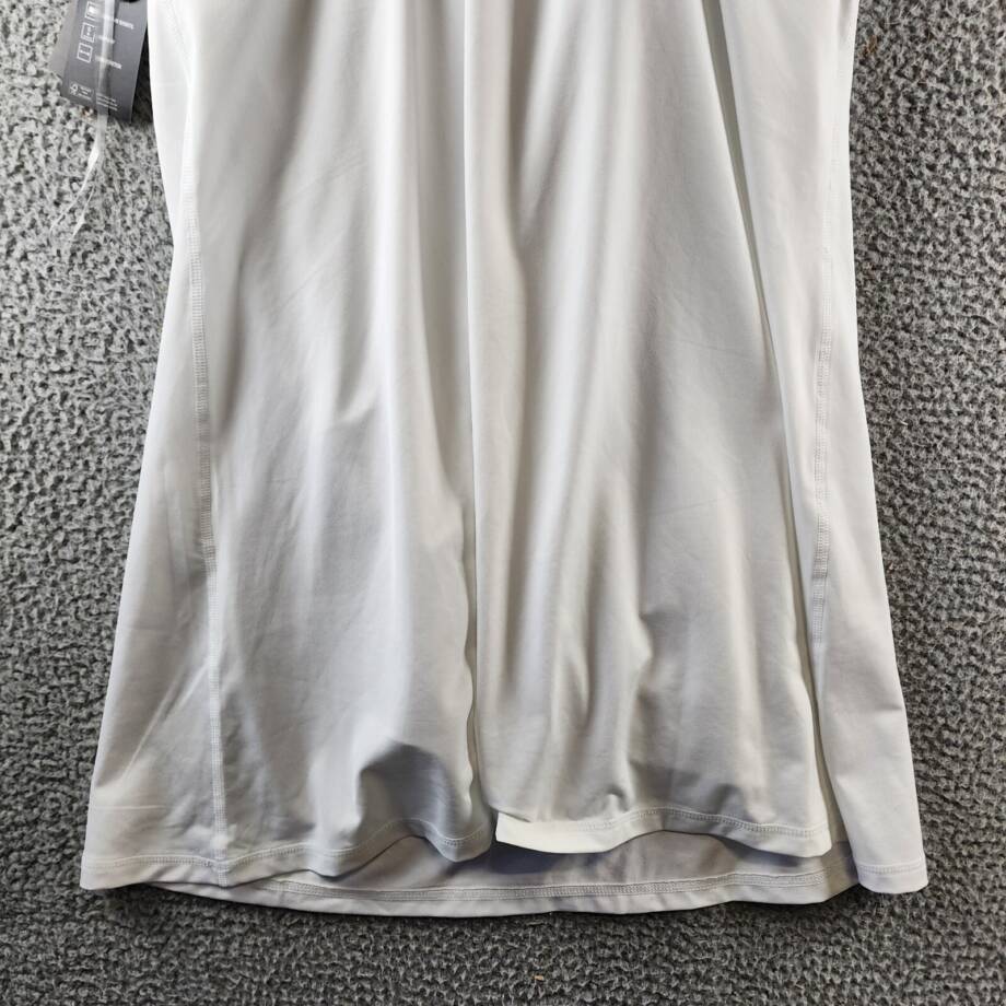 ID Ideology Performance Square-Neck Dress Women's L Bright White Sleeveless