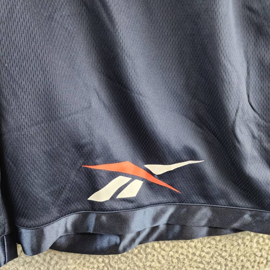 Reebok Regular-Fit Logo-Print Mesh Basketball Shorts Men's XL Vector Navy Pullon