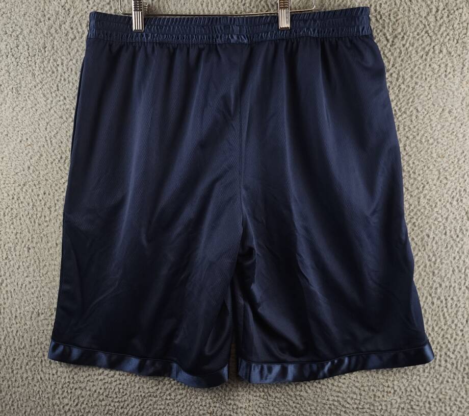 Reebok Regular-Fit Logo-Print Mesh Basketball Shorts Men's XL Vector Navy Pullon