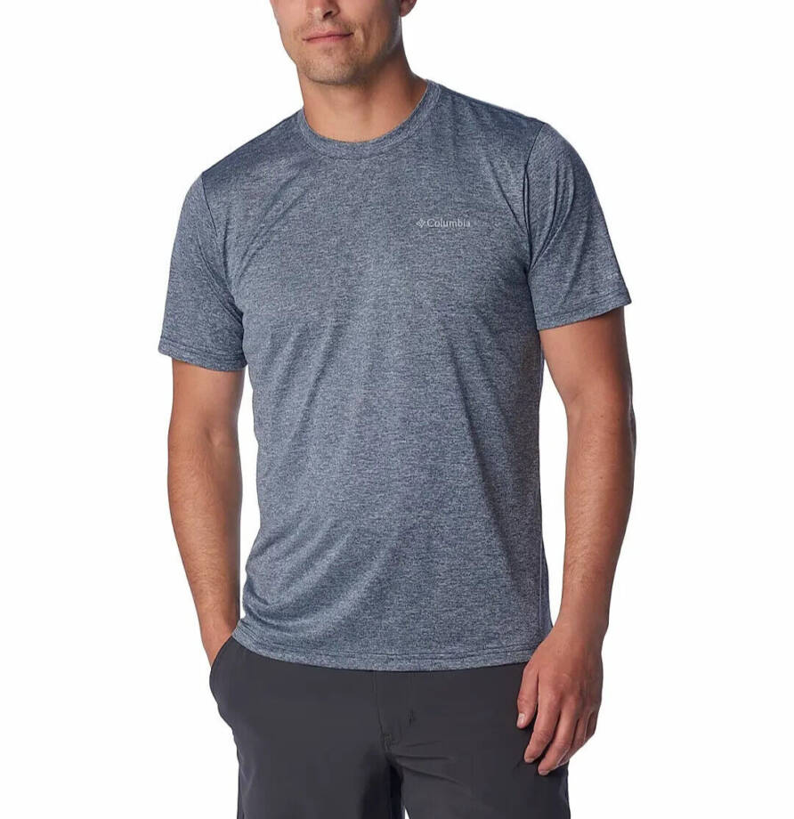 Columbia Hike Moisture-Wicking Crew Neck T-shirt Men's Small Collegiate Navy