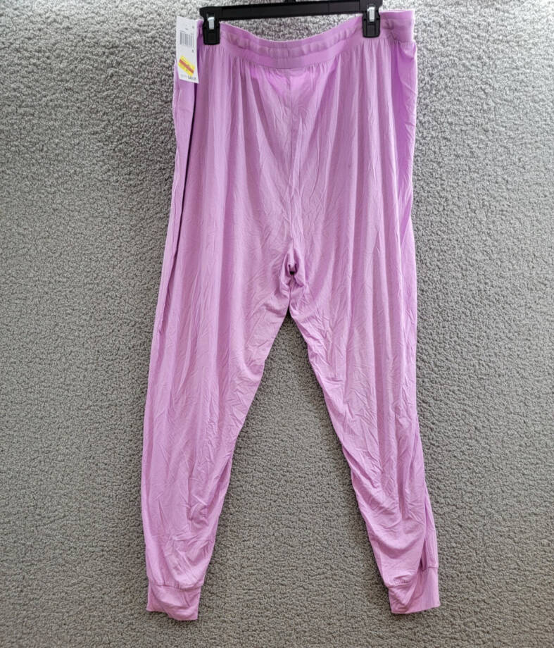 GapBody Drawstring-Waist Jogger Pajama Pants Women's XL Orchid Side Pockets