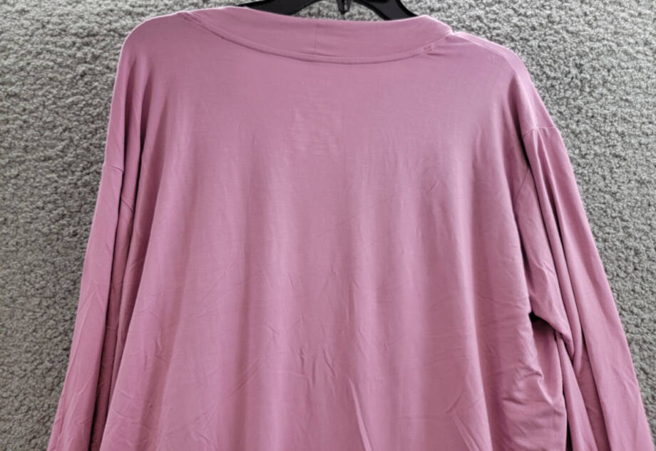 State of Day Knit Open Front Cardigan Women's L Mauve Orchid Front Pockets L/S