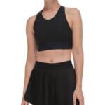 DKNY Sport Balance Compression Logo Racerback Sports Bra Women's XL Black
