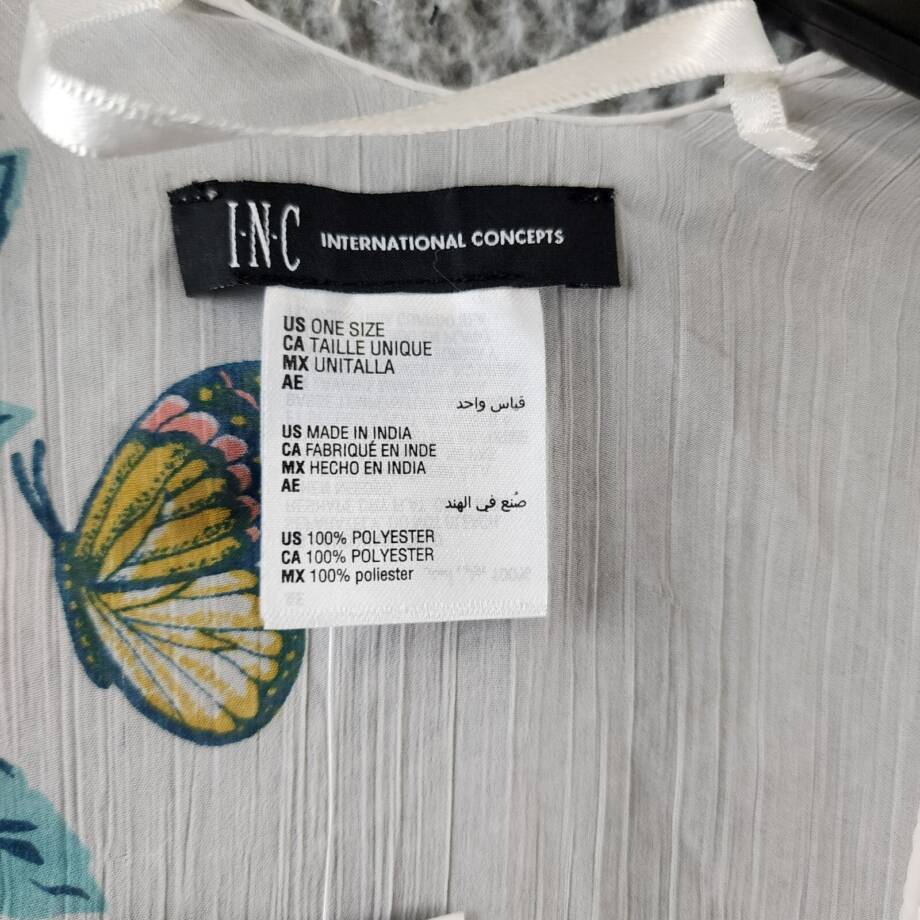 I.N.C. International Concepts Butterfly Floral Kimono Cover-Up Women's OS Multi