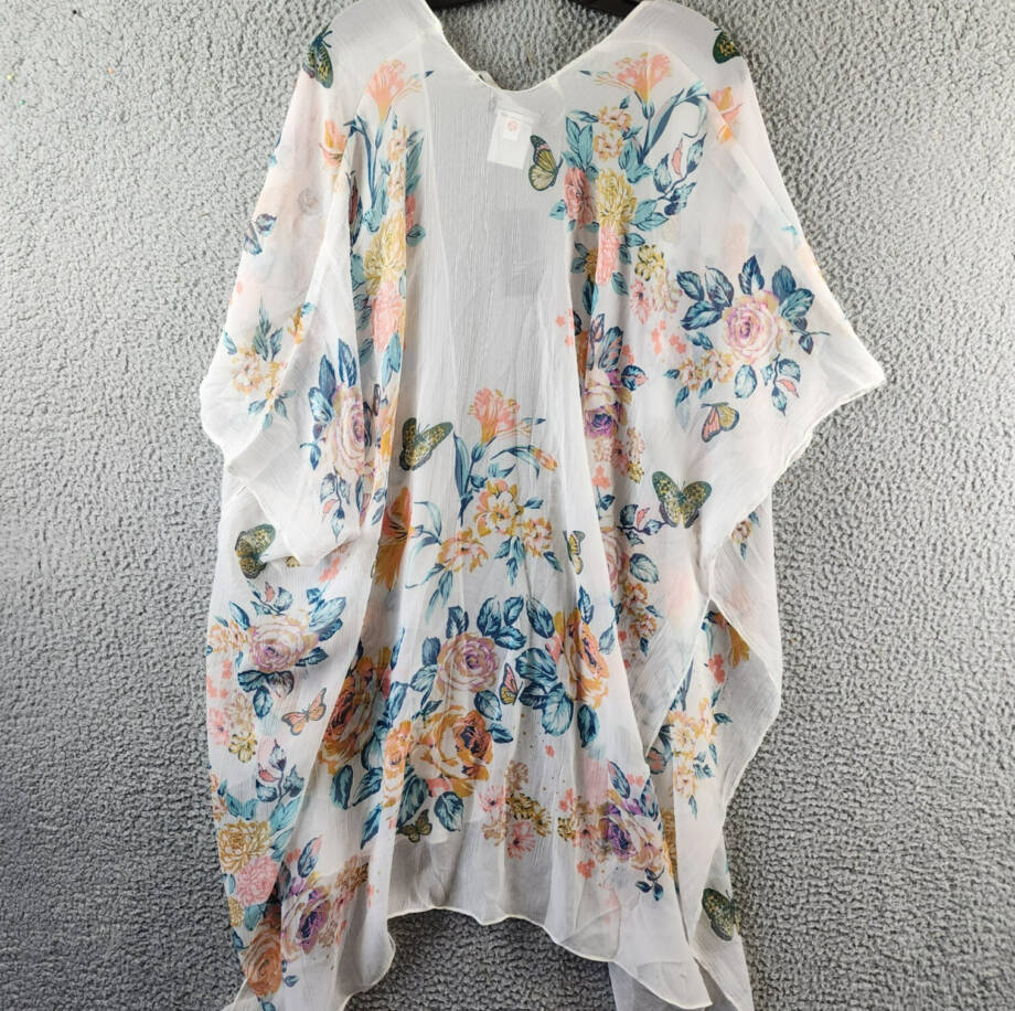 I.N.C. International Concepts Butterfly Floral Kimono Cover-Up Women's OS Multi