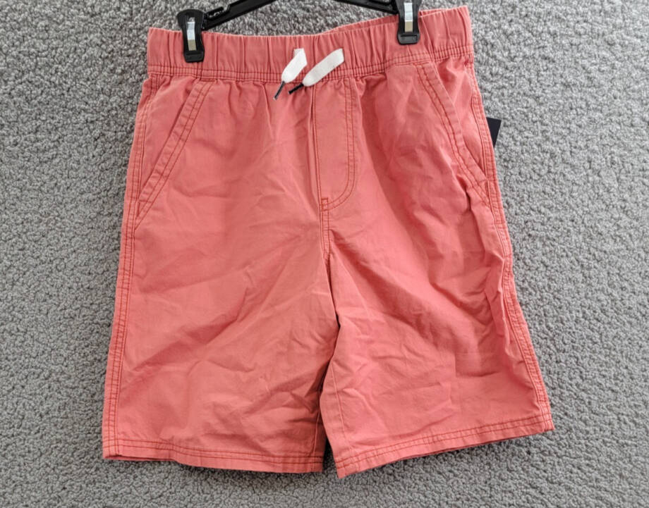 Tommy Hilfiger Pull-On Shorts Big Boys M 10/12 Sangria Solid Drawstring Waist