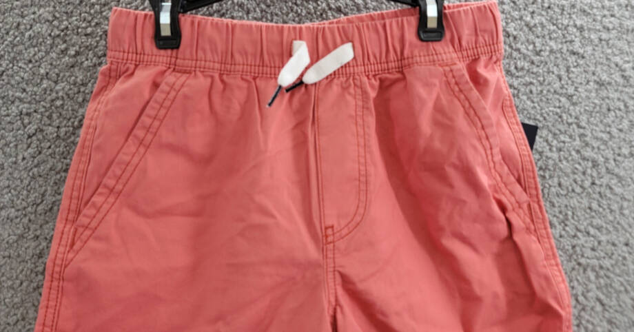 Tommy Hilfiger Pull-On Shorts Big Boys M 10/12 Sangria Solid Drawstring Waist