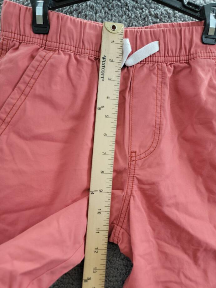 Tommy Hilfiger Pull-On Shorts Big Boys M 10/12 Sangria Solid Drawstring Waist