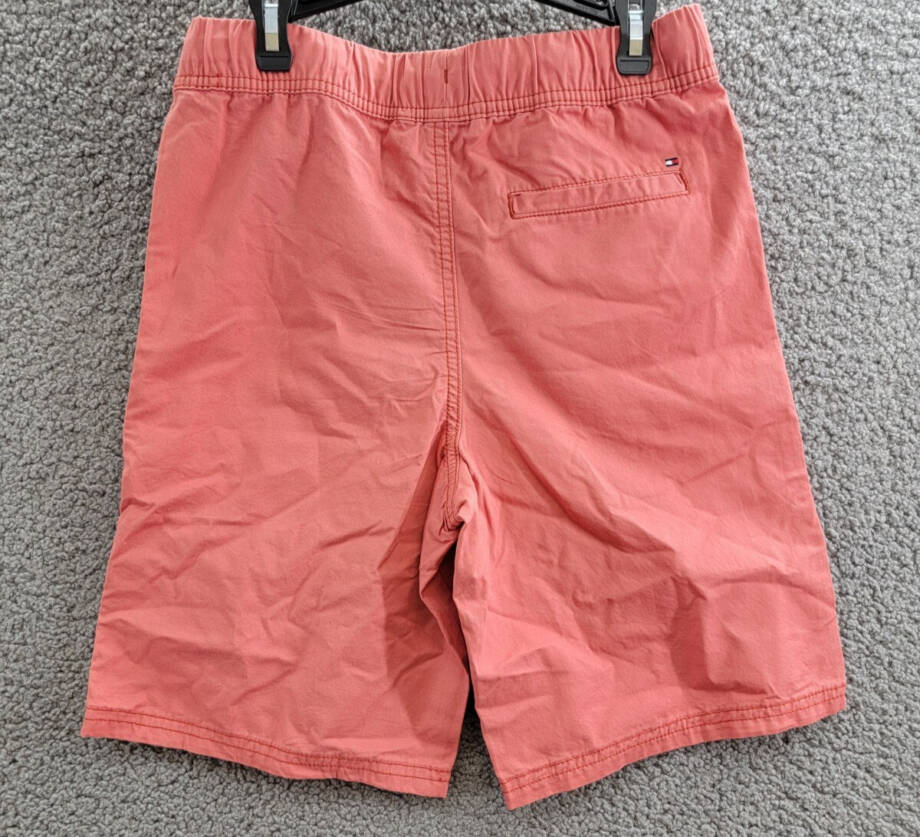 Tommy Hilfiger Pull-On Shorts Big Boys M 10/12 Sangria Solid Drawstring Waist