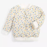 First Impressions Reversible Faux-Sherpa Jacket Baby Girls 6-9Mos Multi Full Zip