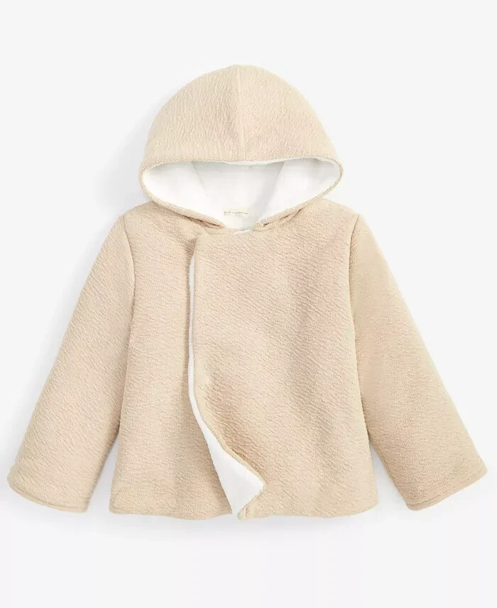 First Impressions Sweater-Knit Faux-Sherpa-Lined Hooded Jacket Unisex Baby 24Mos