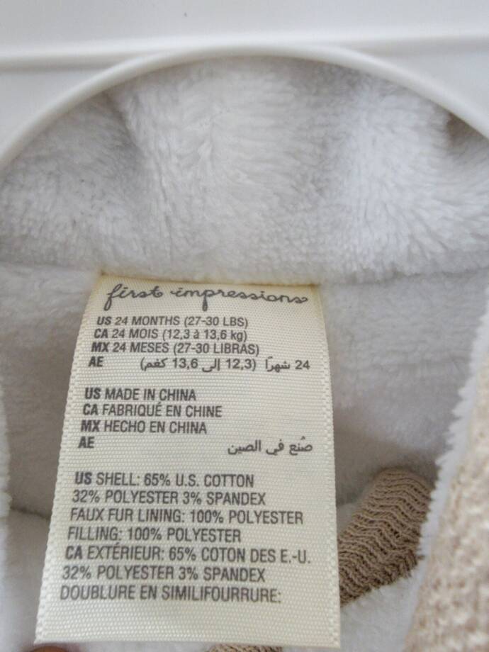 First Impressions Sweater-Knit Faux-Sherpa-Lined Hooded Jacket Unisex Baby 24Mos