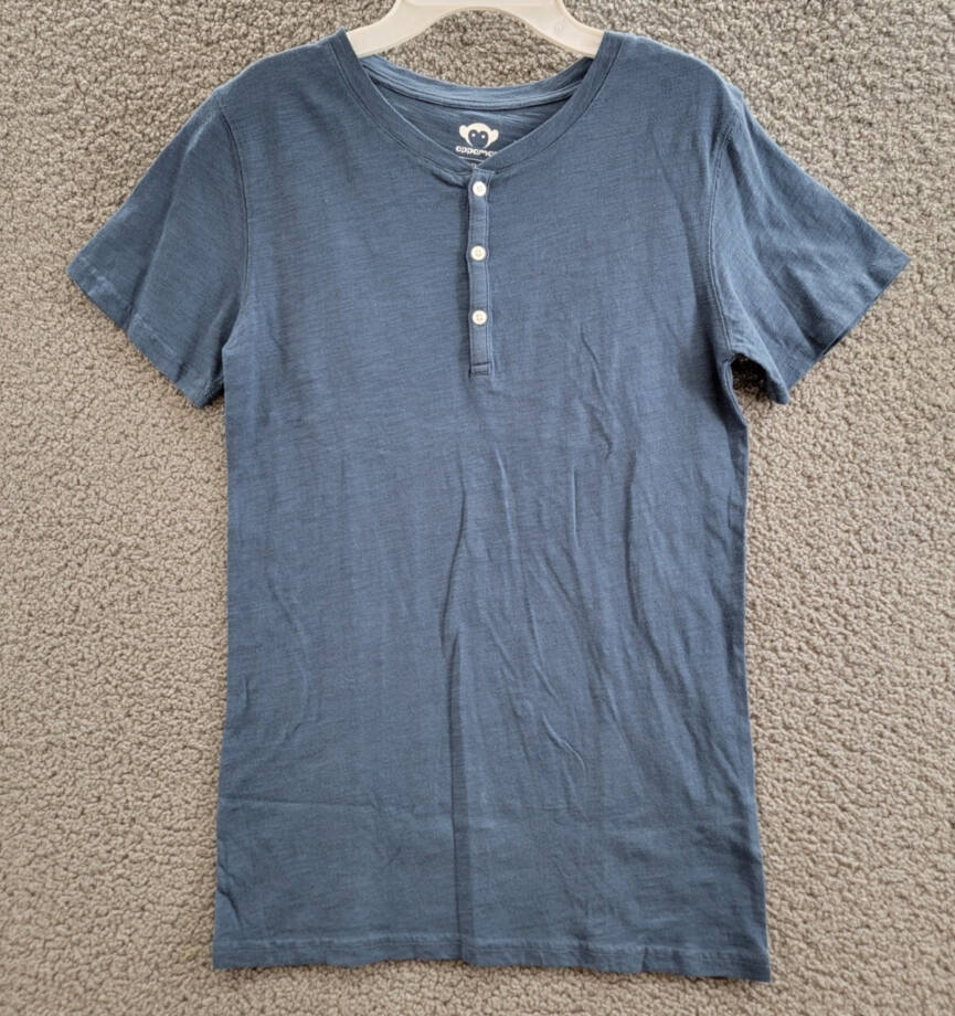 Appaman Day Party Henley Tee Boys' 16 Ensign Blue Partial Button Front Closure