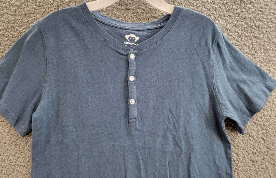 Appaman Day Party Henley Tee Boys' 16 Ensign Blue Partial Button Front Closure