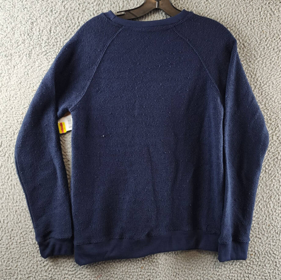 Weatherproof Vintage French Terry Raglan Crew Neck Sweater Big Boys L Dress Blue