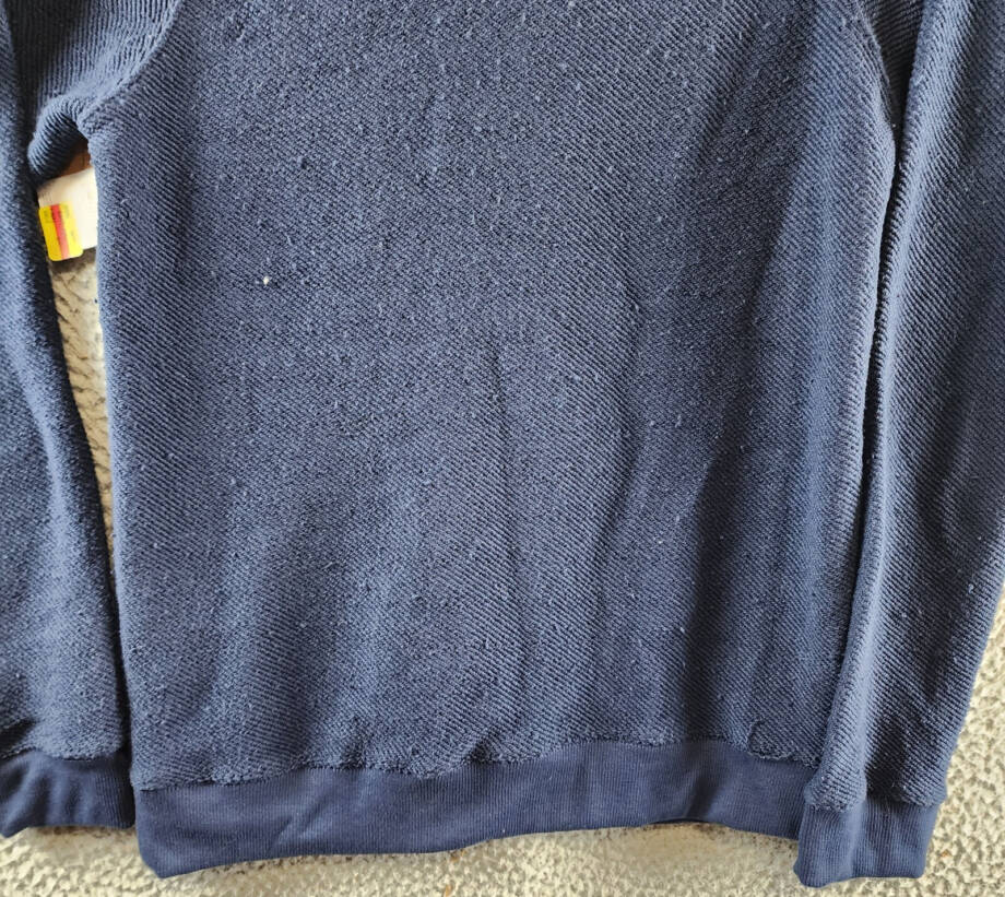 Weatherproof Vintage French Terry Raglan Crew Neck Sweater Big Boys L Dress Blue