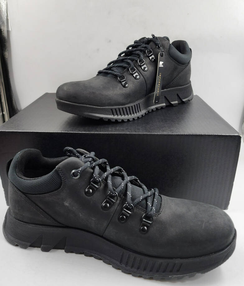 Sorel Mac Hill Lite Hiker Low Waterproof Lace-Up Sneakers Men 11 Black Round Top