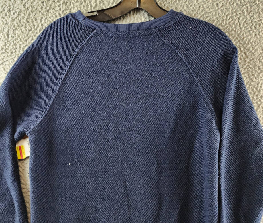 Weatherproof Vintage French Terry Raglan Crew Neck Sweater Big Boys L Dress Blue