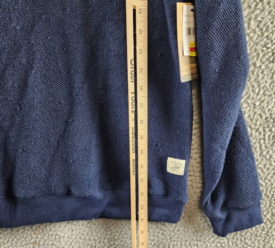 Weatherproof Vintage French Terry Raglan Crew Neck Sweater Big Boys L Dress Blue
