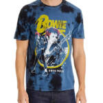 Philcos David Bowie Graphic Tee Mens XL Blue Wash Crewneck Short Sleeve Pullover