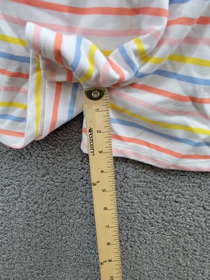 Tommy Hilfiger Stripe Terry Romper Big Girls XL (16) Multi Straight Neck Pull On