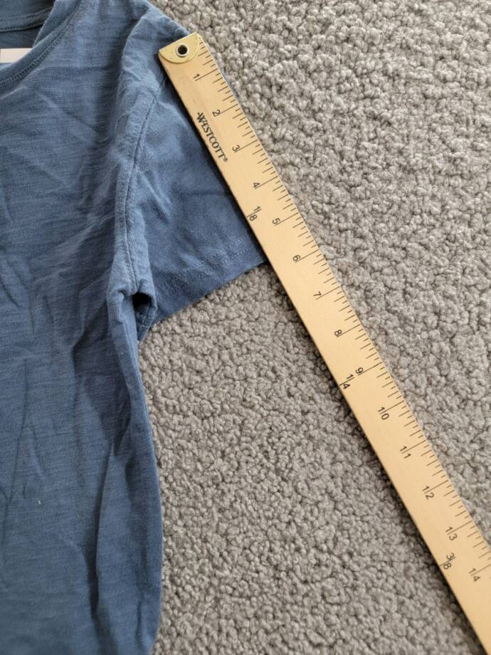 Appaman Day Party Henley TShirt Boys 7 Ensign Blue Heather Short Sleeve Pullover