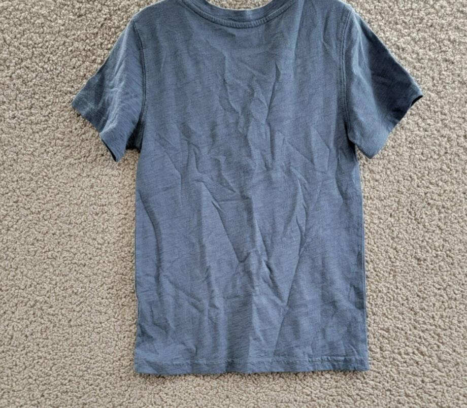 Appaman Day Party Henley TShirt Boys 7 Ensign Blue Heather Short Sleeve Pullover